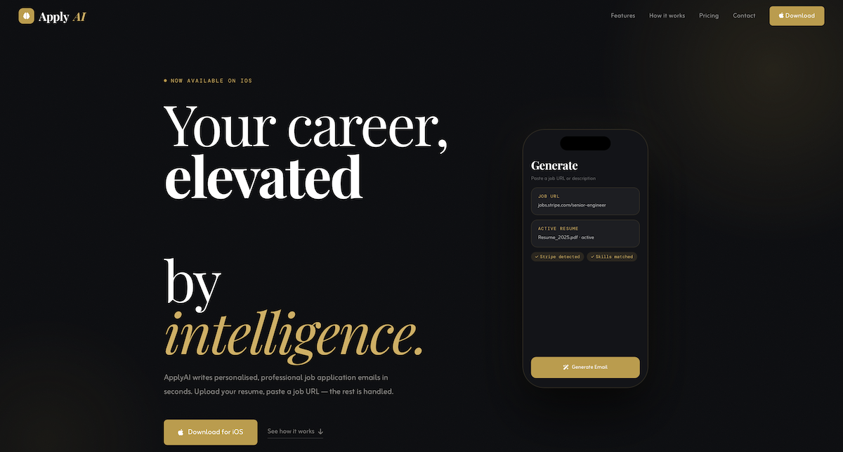 ApplyAI - Your Career, Elevated by Intelligence